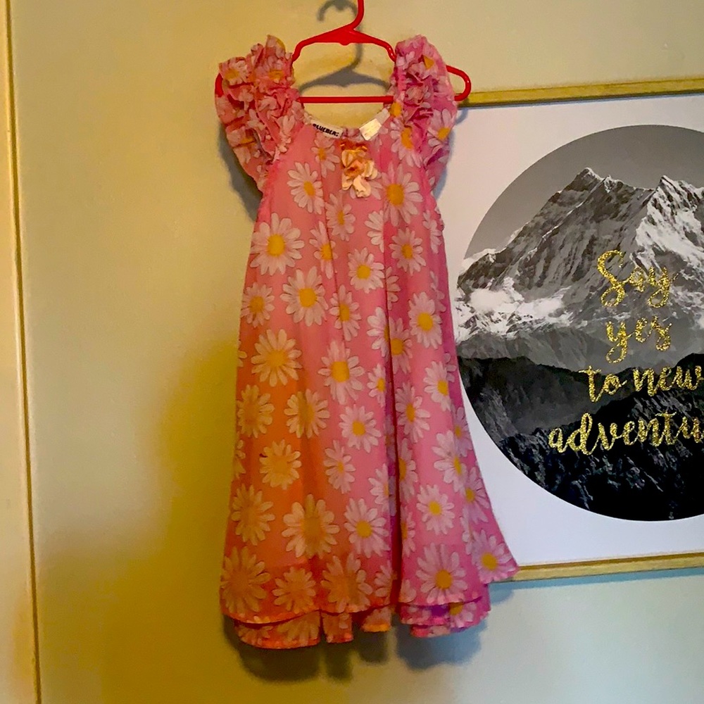 Pink flower spring dress